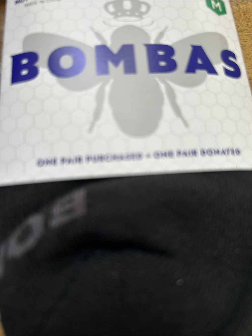 5 pairs of Bombas  ankle crew socks. Black with gray symbol and stripes.$28 selr - Picture 2 of 7